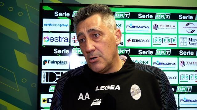 Ascoli-Lecco 4-1, la voce di Aglietti in zona mista: “Gara equilibrata fino al loro terzo gol. Ora finiamo con dignità”
