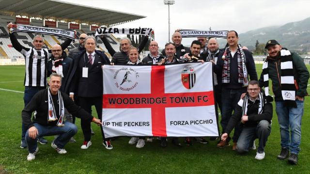 Ascoli Calcio, tornano i tifosi inglesi del Woodbridge Town in occasione del match con il Pisa