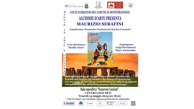 Nuovo evento Alchimie d'Arte al GiovArti di Centobuchi con lo scrittore Maurizio Serafini