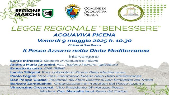 Acquaviva Picena promuove il pesce azzurro nella Dieta Mediterranea