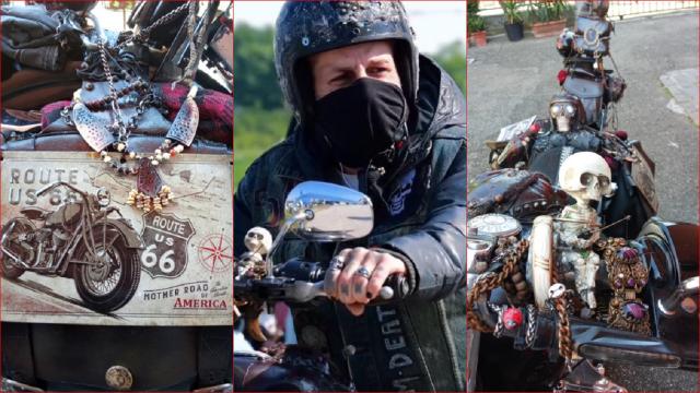 Ad Ascoli l'artista del cinema epico di Harley Davidson Mauro Merino ''lo zingaro biker''