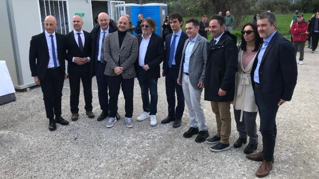 Ascoli Piceno, il viceministro Bignami al cantiere ponte di Monticelli e palazzo Saladini: ''Qui un esempio per tutti''