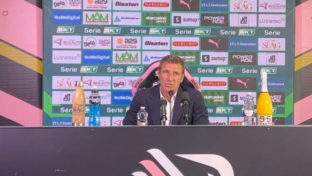 Palermo-Ascoli 2-2, la voce di Carrera in sala stampa: ''Dobbiamo vincere con il Pisa e sperare...''