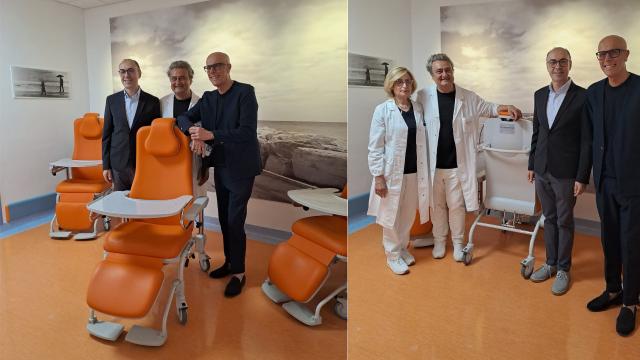 Ast Ascoli: donate poltrone al reparto di geriatria da parte della Banca del Piceno