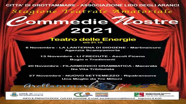 Grottammare, riparte la Rassegna di Teatro Amatoriale ''Commedie Nostre''