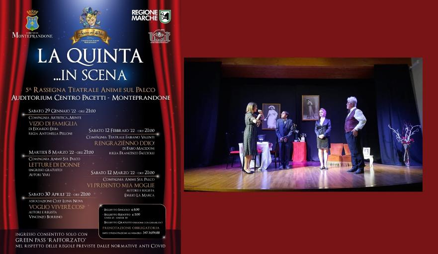 Monteprandone: ''La Quinta... in scena'', parte la stagione teatrale al Centro Pacetti