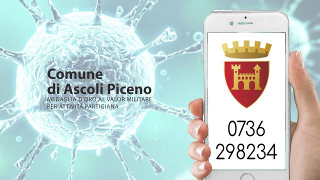 Coronavirus, Comune Ascoli Piceno mette a disposizione numero telefonico per informazioni