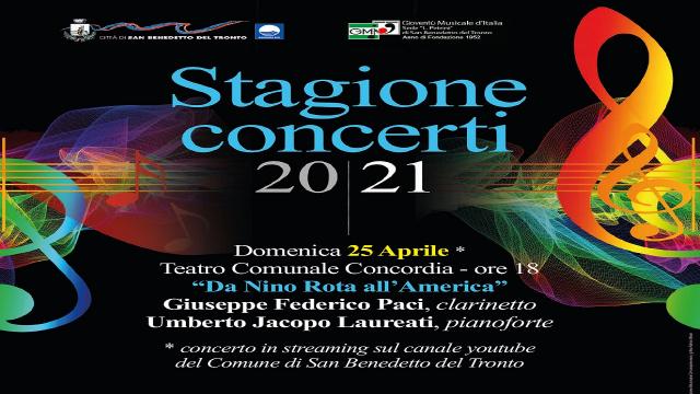 San Benedetto: stagione dei concerti, 25 Aprile si esibisce il duo Paci-Laureti