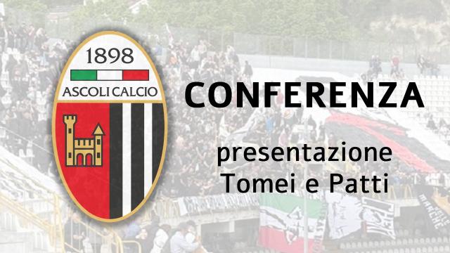 Ascoli Calcio, il ds Patti presenta in conferenza stampa il nuovo allenatore Tomei