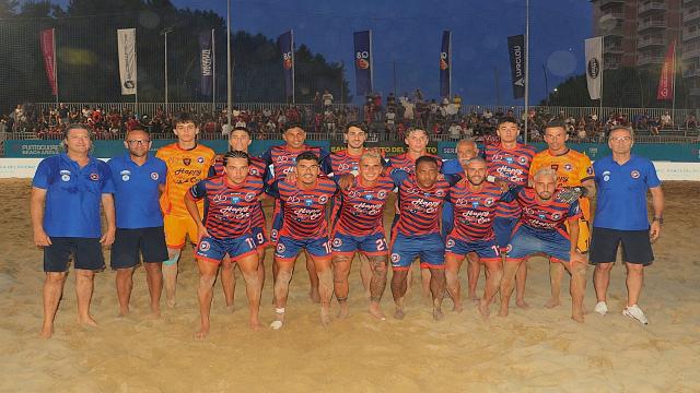 Coppa Italia beach soccer, l'Happy Car Samb batte Chiavari 9-2 ed approda ai quarti