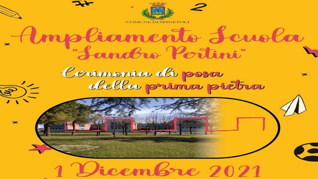 Spinetoli, al via i lavori per ampliamento per la scuola Pertini