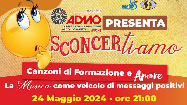 'Sconcertiamo': al Break Live di Ascoli Piceno ADMO, AVIS e tanta musica per promuovere la donazione di midollo osseo 