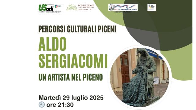 San Benedetto del Tronto, sesto appuntamento per iniziativa 'Aldo Sergiacomi – un artista nel Piceno'