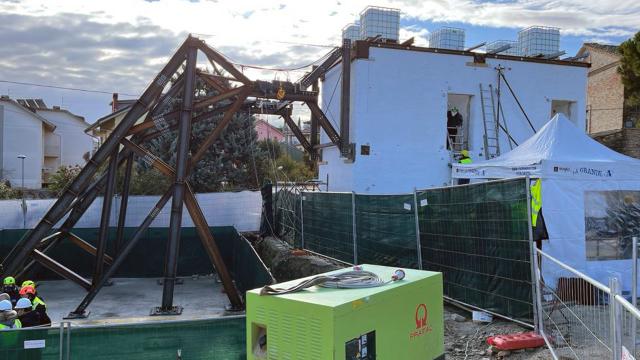 Castel di Lama, a Villa Chiarini prove di spinta “al vero” su edificio danneggiato da sisma
