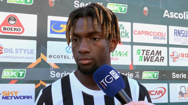 Ascoli Calcio, Tsadjout: “Mio pianto per sogno che si interrompeva. C'è la possibilità di restare qui”