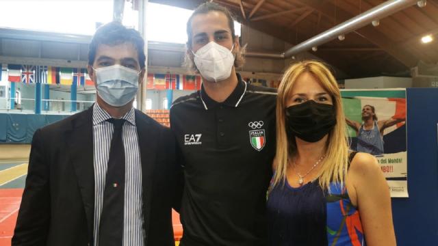 Atletica leggera, massimi vertici Regione Marche rendono omaggio all'oro olimpico Tamberi