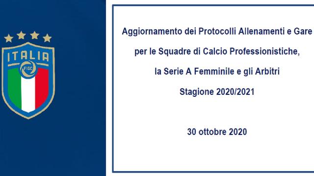 Coronavirus, Figc aggiorna protocolli per allenamenti e gare professionistiche e arbitri
