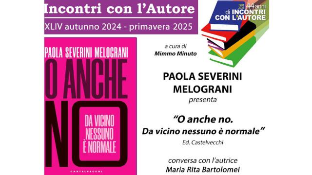 Incontri con l'autore, a San Benedetto presentazione del libro di Paola Severini Melograni al Tebaldini