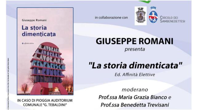 San Benedetto del Tronto: Giuseppe Romani presenta ''La storia dimenticata'' alla Palazzina Azzurra