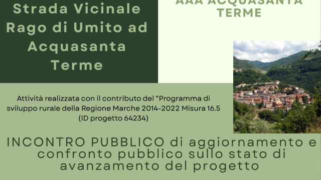 Accordo agroambientale 'Acquasanta Terme': incontro pubblico per presentare attività svolte e risultati ottenuti