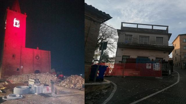 Castignano, restyling a piazza San Pietro. Iniziati i lavori anche al teatro