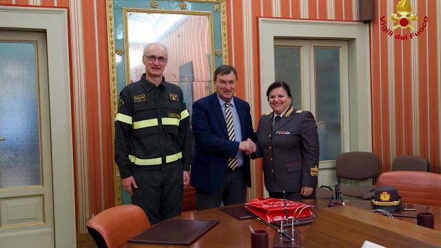Ascoli Piceno, visita del Direttore Regionale dei Vigili del fuoco Cristina D’Angelo