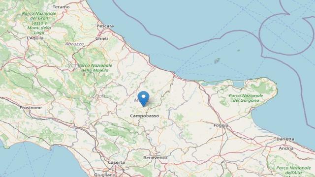 Terremoto, forte scossa in tarda serata in provincia di Campobasso avvertita in diverse regioni