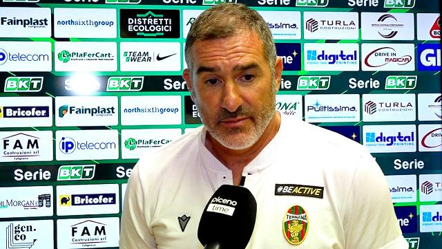Ascoli-Ternana 2-0, voce Lucarelli in zona mista: “Sono 7 volte che mi fanno i complimenti. Sconfitta non veritiera”