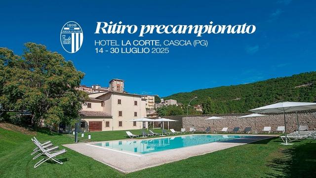 Ascoli Calcio, si torna a Cascia per il ritiro estivo presso le strutture del Residence ''La Corte''