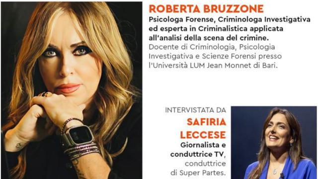 La criminologa Roberta Bruzzone ad Ascoli Piceno per l'evento 'Insieme contro il bullismo'