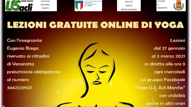 “Il valore sociale dello sport”, al via lezioni online gratuite di yoga per i cittadini di Venarotta