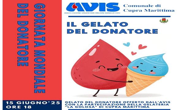 Cupra Marittima, si celebrano i donastori con un gelato speciale
