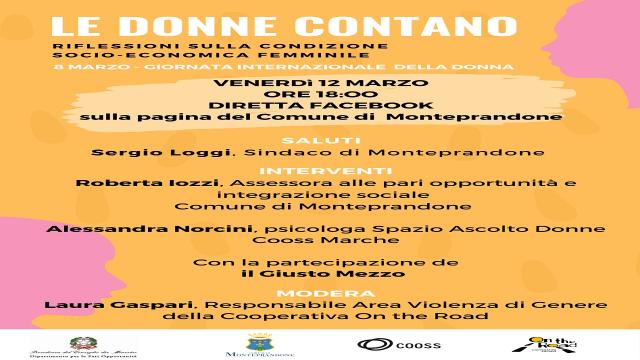 Monteprandone, un incontro di riflessione sulla condizione socio-economica femminile