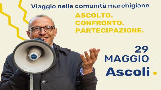 Ascoli Piceno, arriva l'europarlamentare Pd Matteo Ricci con il tour 'Per tutte le Marche': appuntamento al Filarmonici