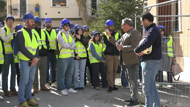 Turla Costruzioni ad Acquasanta Terme, giornata in cantiere per 70 universitari: “Importante favorire l'inserimento”