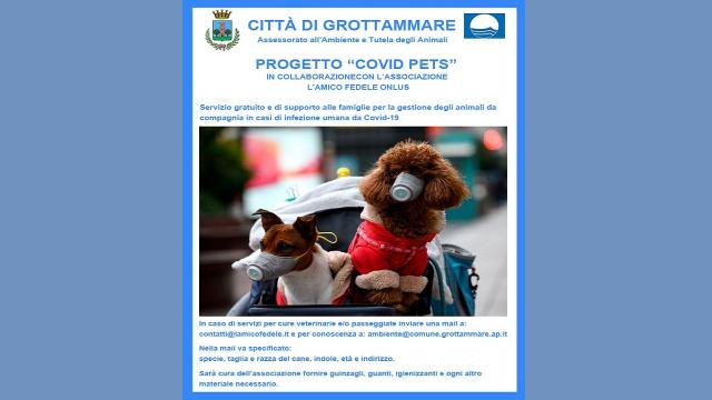 Grottammare: ''Covid pets'', quando Fido è in famiglie in quarantena