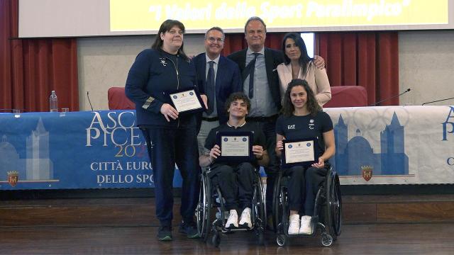 Ascoli Piceno: a Palazzo dei Capitani in scena 'Gran Galà dello Sport Paralimpico' con atleti Massa, Legnante e Ghiretti