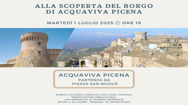 Acquaviva Picena: ''Salute in cammino per la cultura'', alla scoperta del borgo