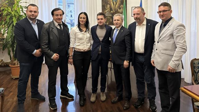 Rappresentante rumeni all'estero Fagarasian in visita ad Ascoli Piceno. Incontro con Ugl, Arengo e comunità rumena