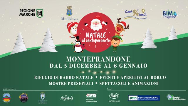 Monteprandone, torna il 'Natale al CentoperCento'. Presentato il programma per l'edizione 2021/22