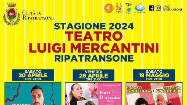 Al via la stagione 2024 al Teatro ''Luigi Mercantini'' di Ripatransone