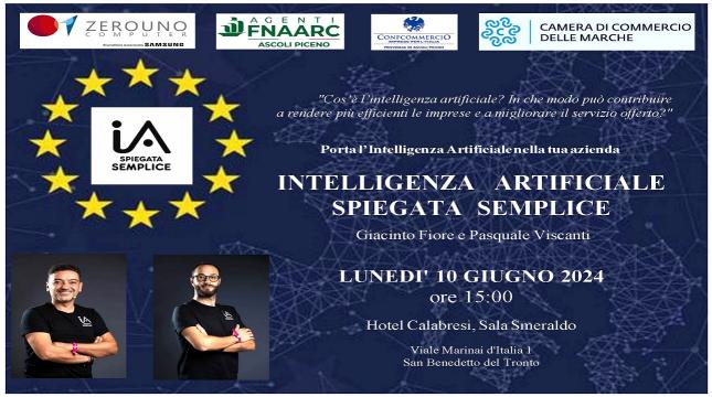 San Benedetto: agenti FNAARC, convention ''Intelligenza Artificiale spiegata semplice''