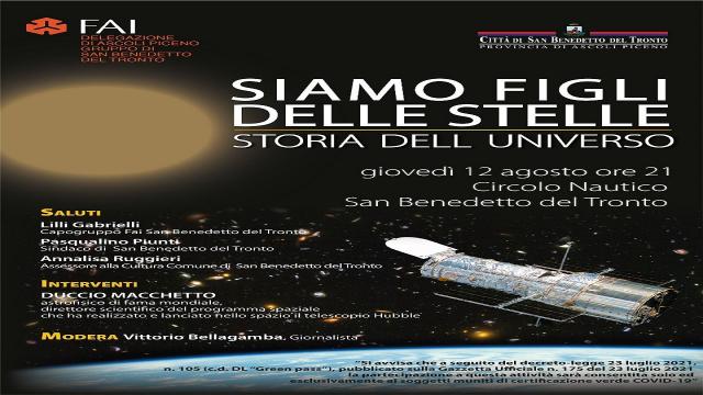 San Benedetto: ''Siamo figli delle stelle'', appuntamento con Duccio Macchetto