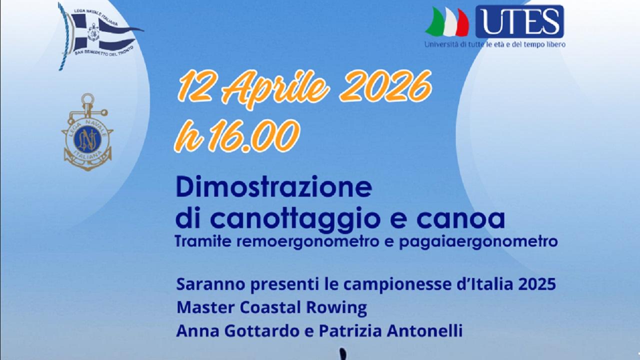 Utes, a San Benedetto del Tronto dimostrazione di canoa e canottaggio