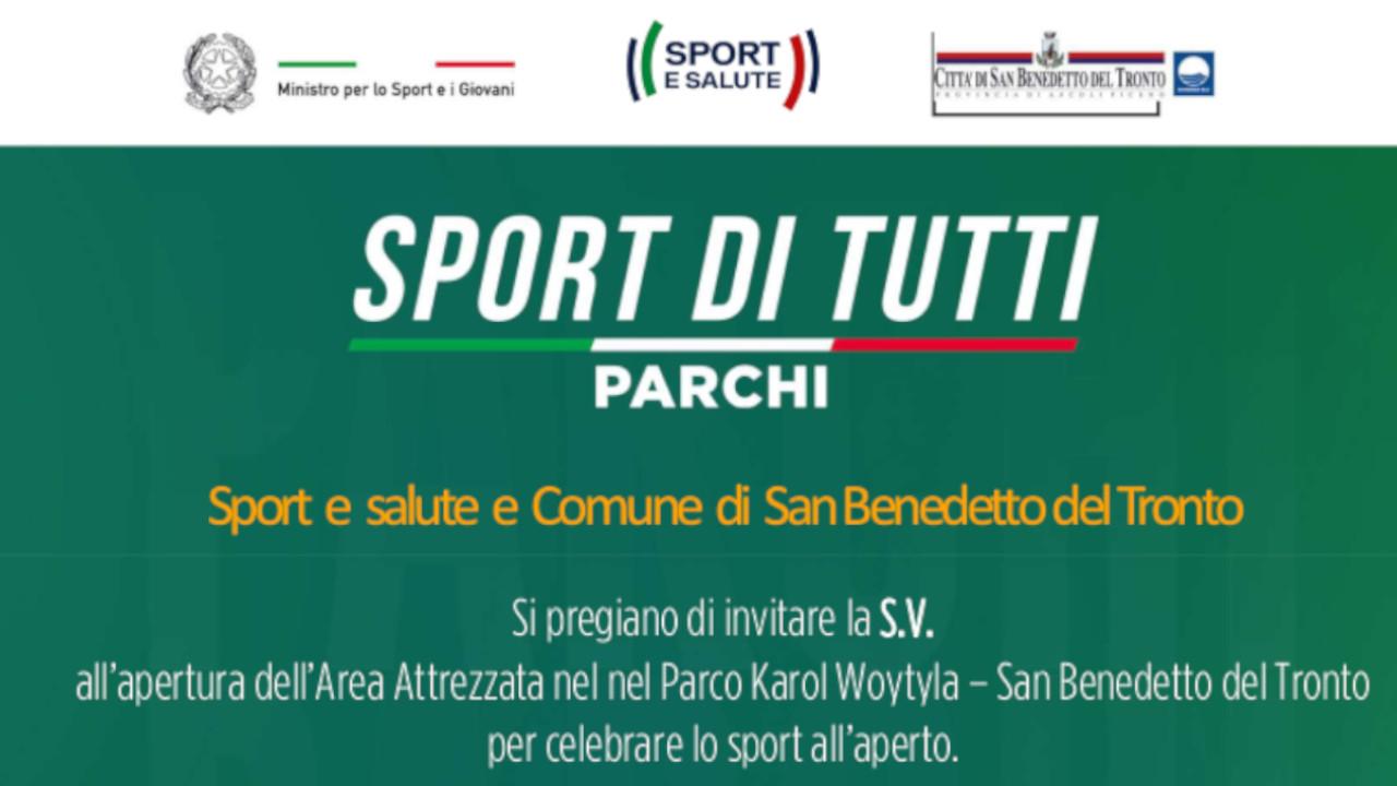 ''Sport di Tutti'', inaugurazione a San Benedetto del Parco ''Karol Woytyla'' con una nuova area attrezzata