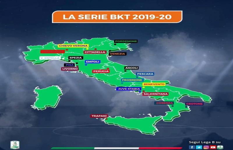 Mappa Serie B 2019/2020