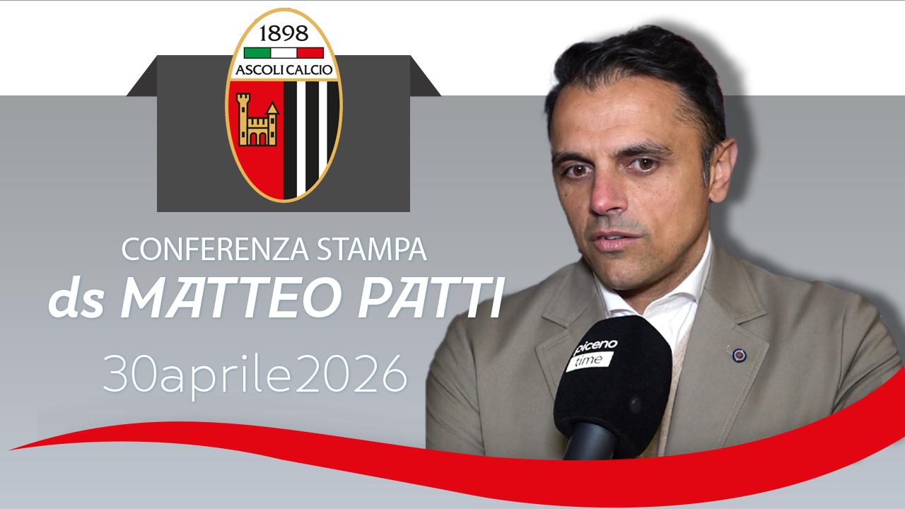 Ascoli Calcio, conferenza stampa del ds Matteo Patti in vista dell'inizio dei playoff