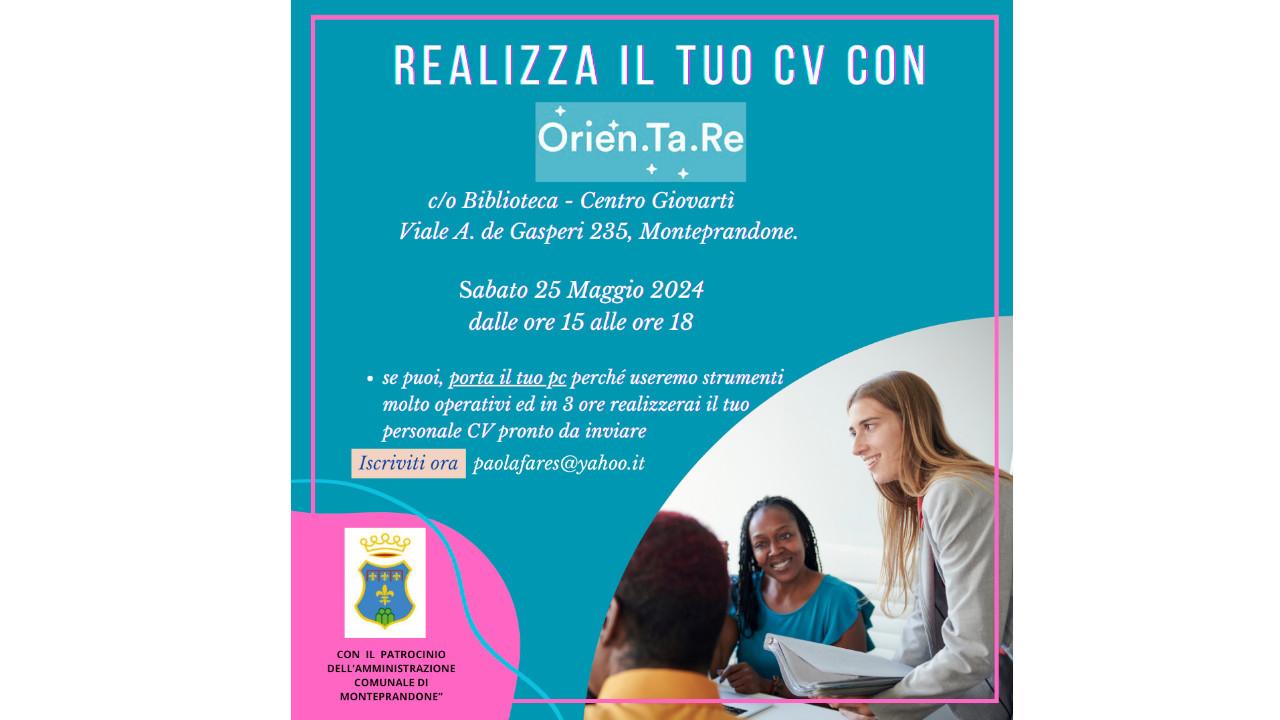 Monteprandone, ''A.P.S Orien.ta.re'' organizza incontro per aiutare in concreto a realizzare il proprio CV ideale