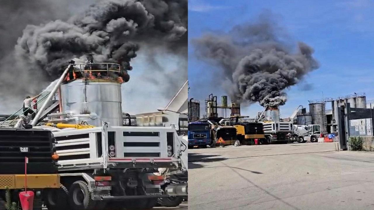 Colli del Tronto, nuovo incendio all'Adriatica Bitumi. Morganti e Cardilli chiedono un tavolo urgente in Prefettura