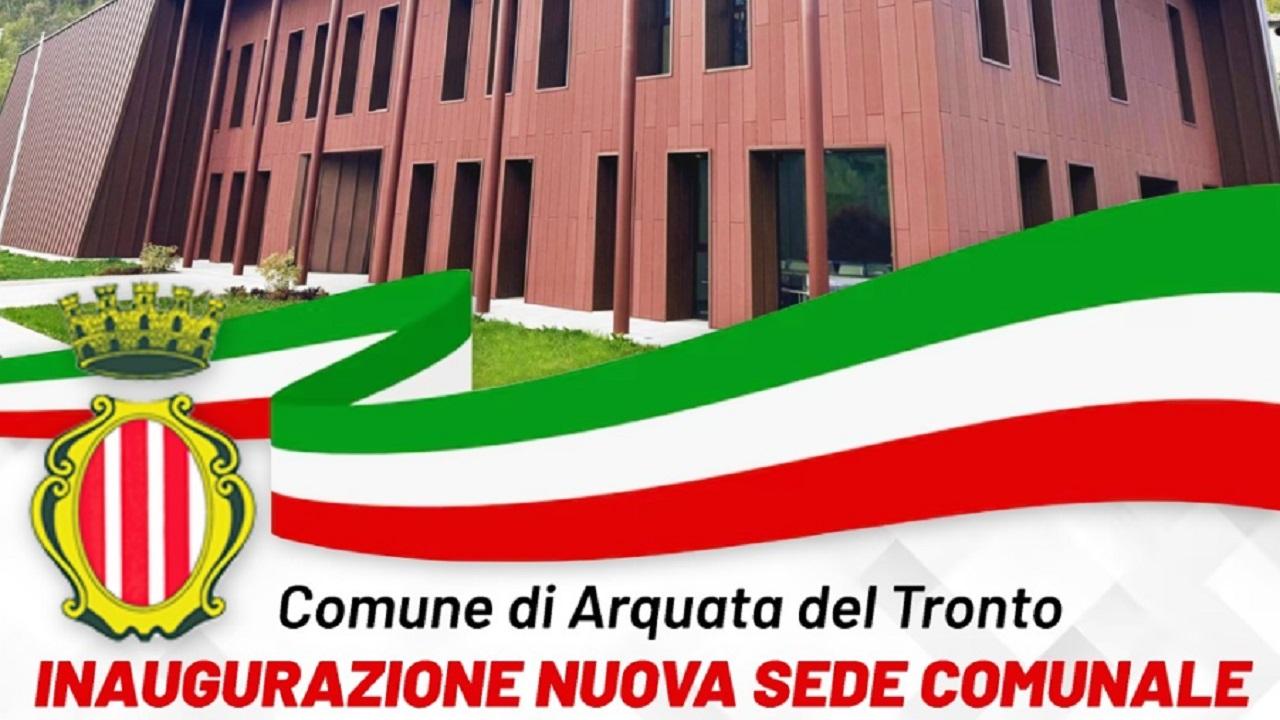 Arquata del Tronto, inaugurazione del nuovo Municipio alla presenza del ministro Piantedosi